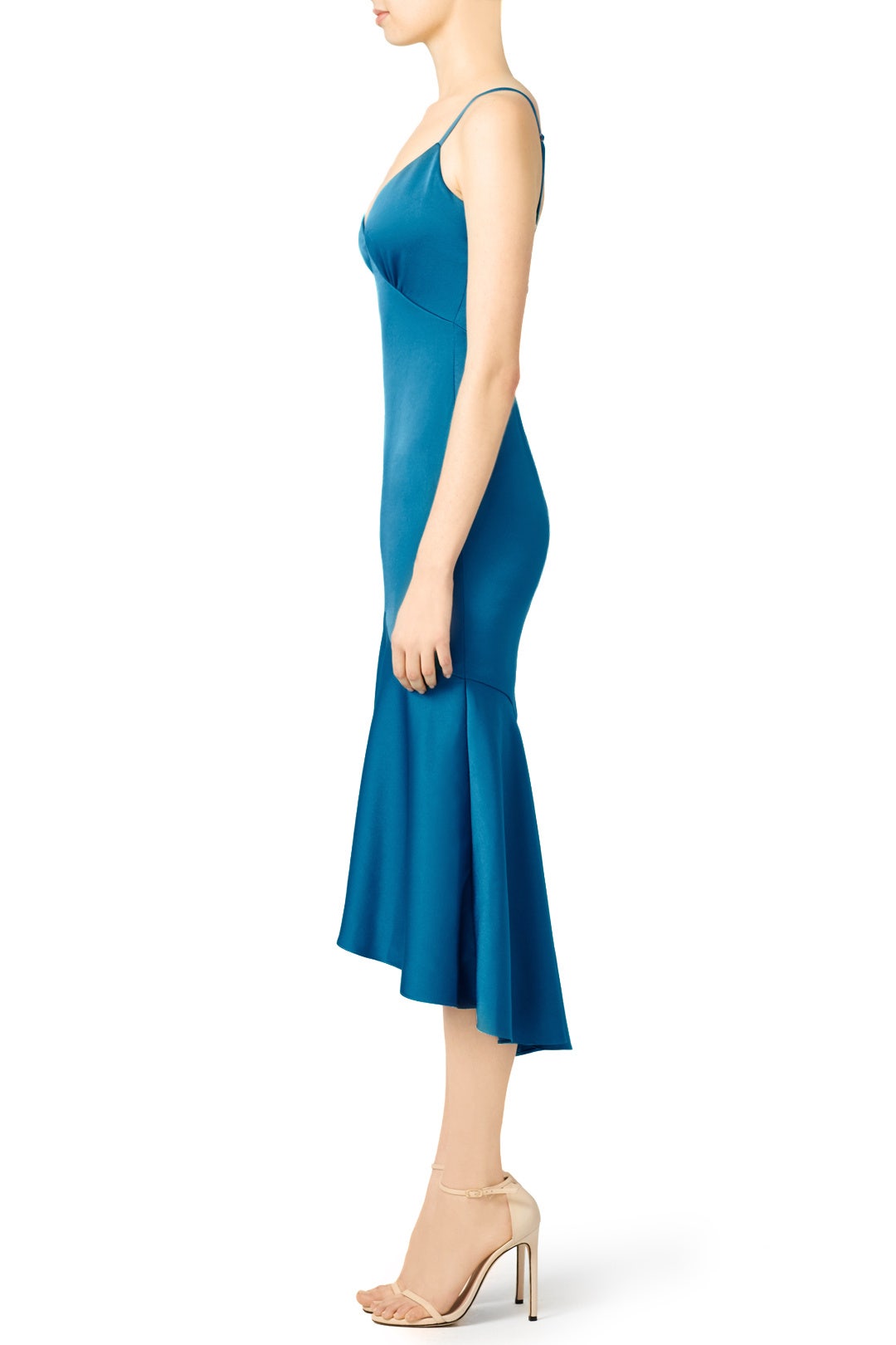 Teal Flounce Dress by Theia 2