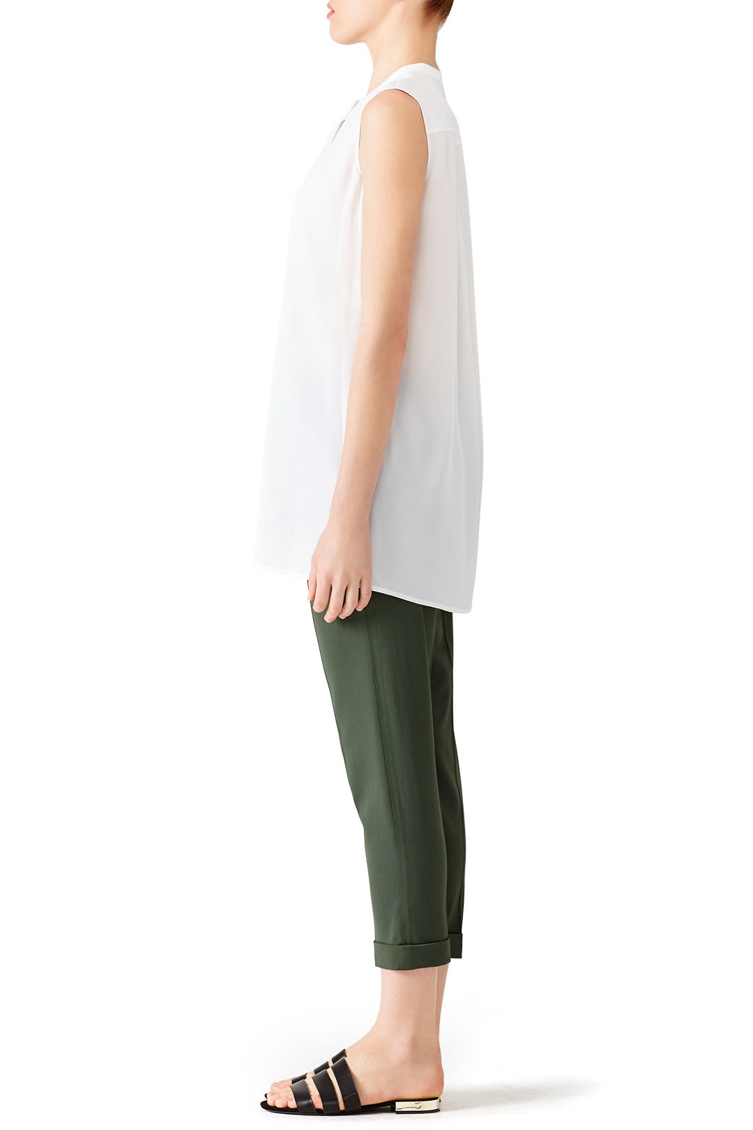 White Crewneck Tunic by VINCE. 1
