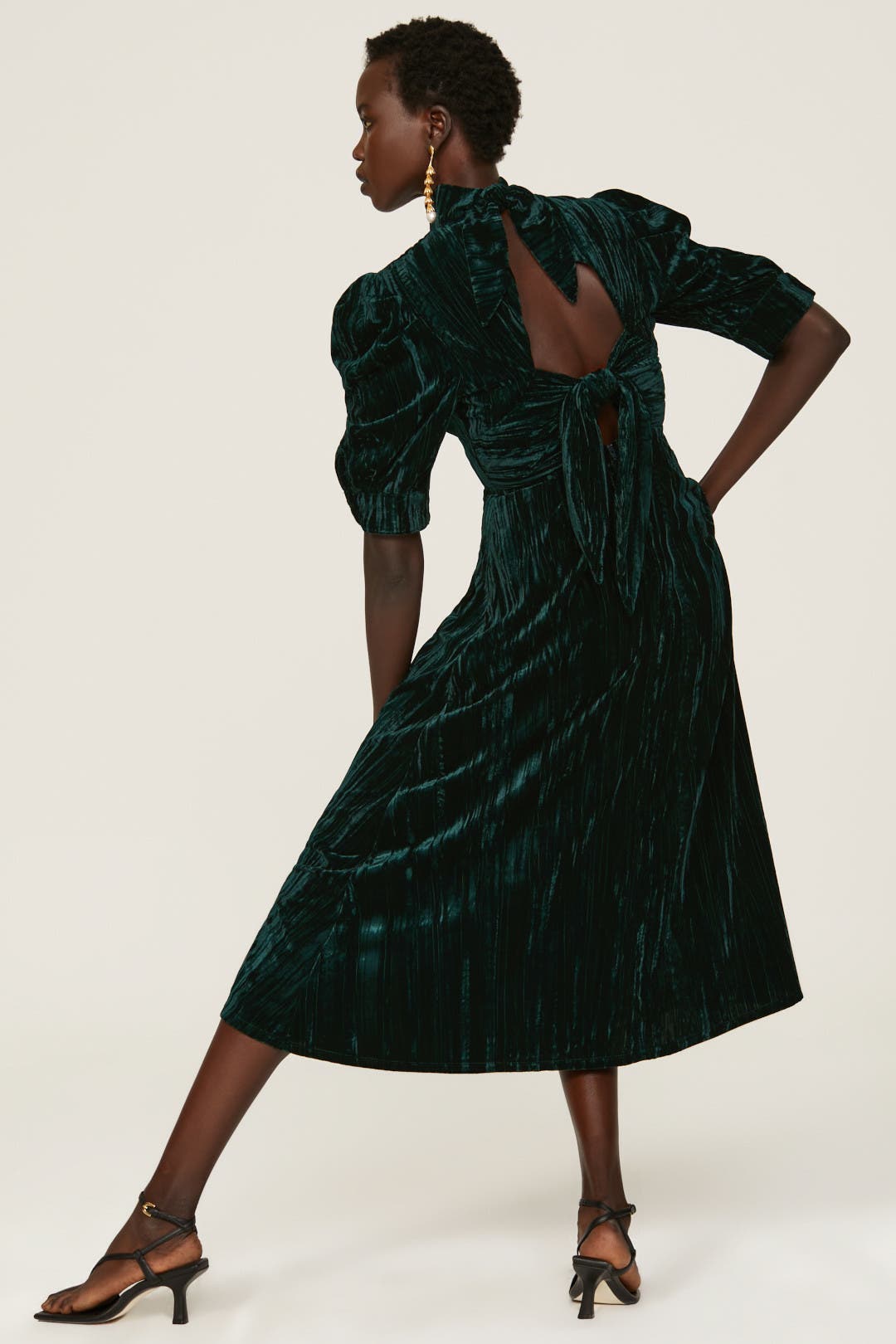Emerald Velvet Dress by Pamela Love x RTR | Rent the Runway