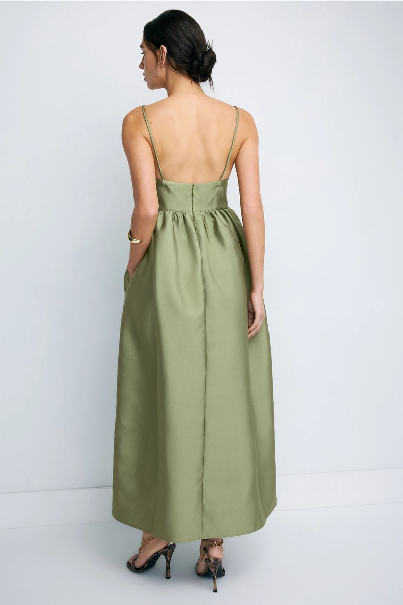 chinese dress ladies Strapless Ruffled Maxi Dress – Endless Rose