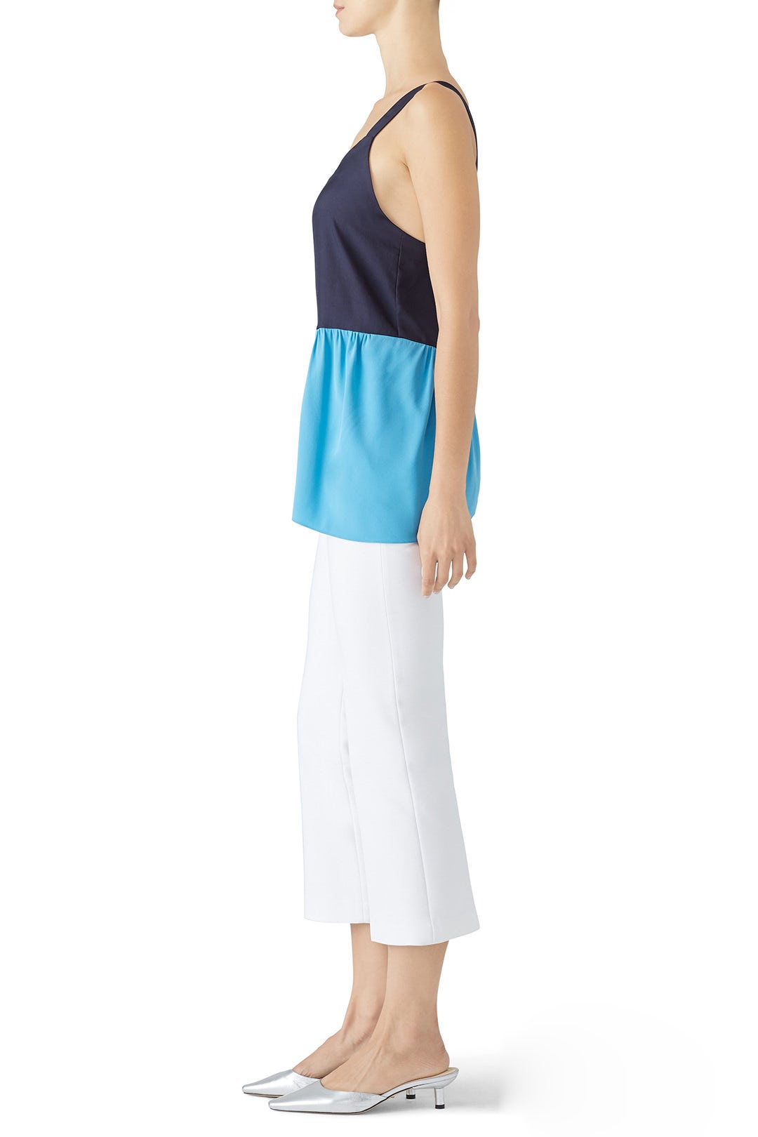 Blue Colorblock Tank by Tibi 2