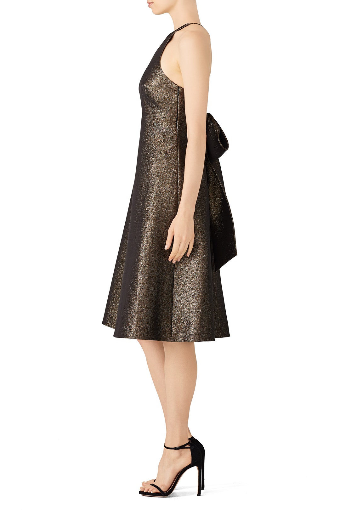 Glitter Bow Back Dress by HALSTON 2