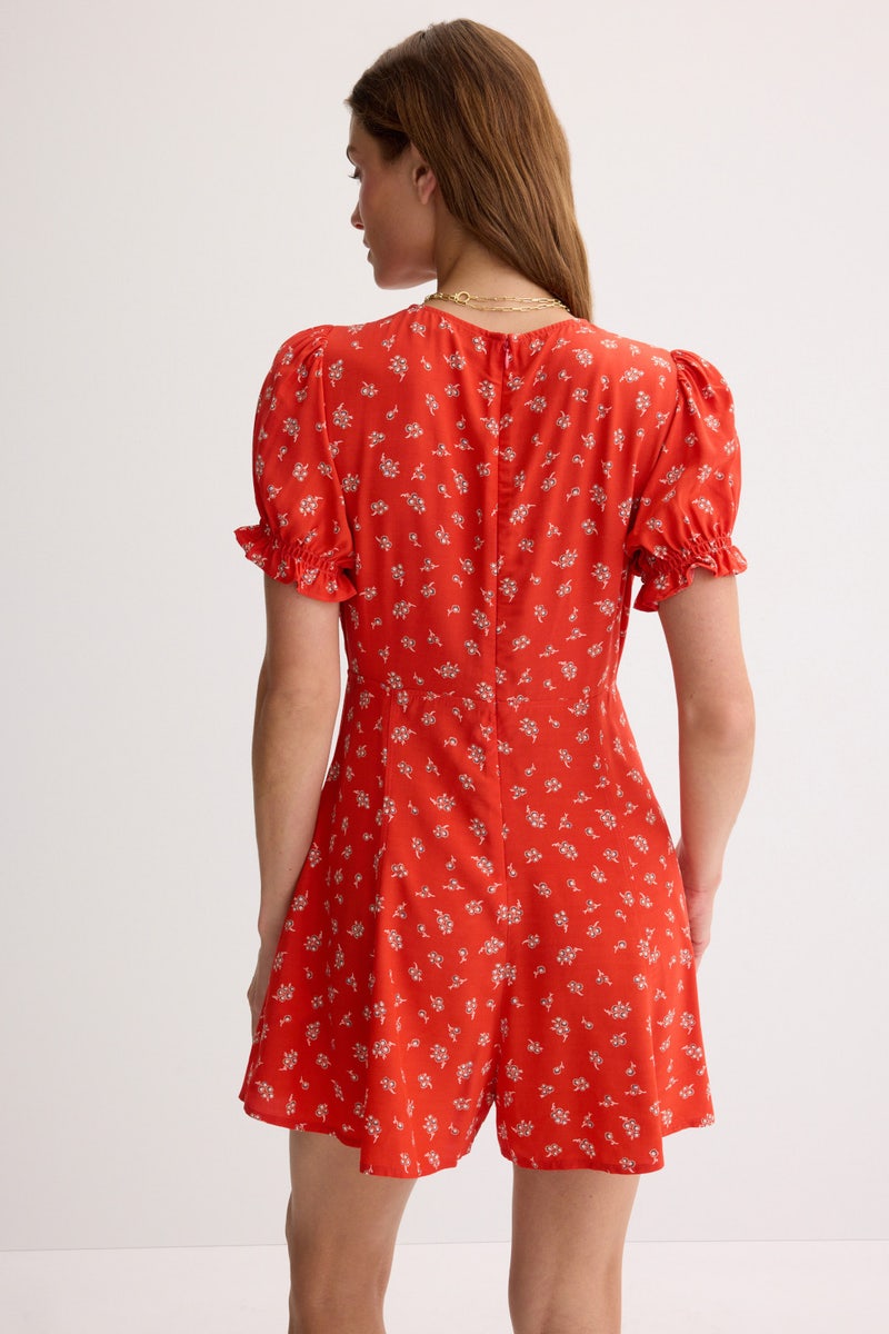 Red Printed Romper by Polo Ralph Lauren - Photo 2