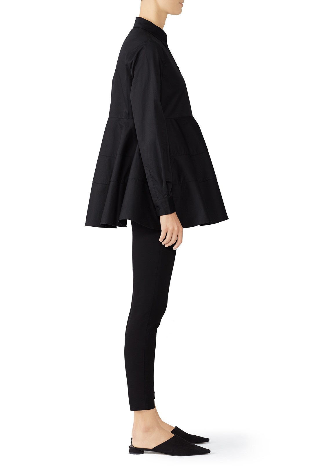 Black Tiered Button Down by Co 1