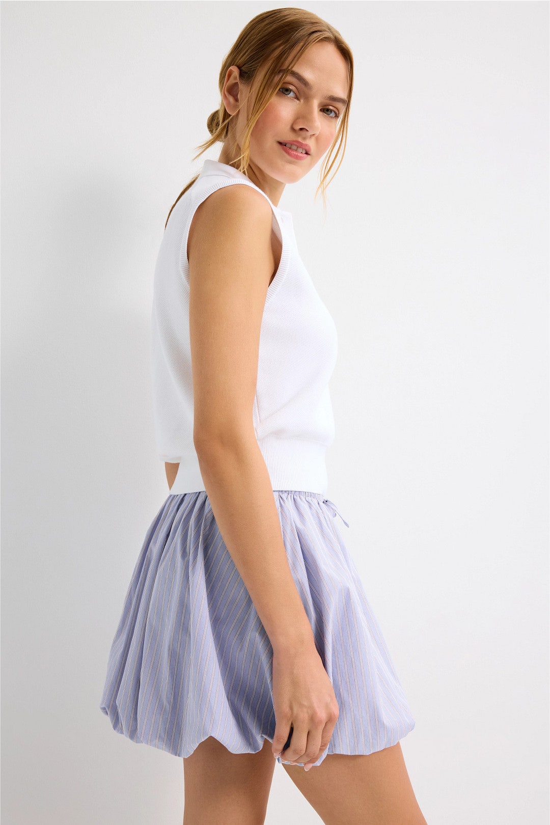 Stripe Bubble Skirt by Onia 1