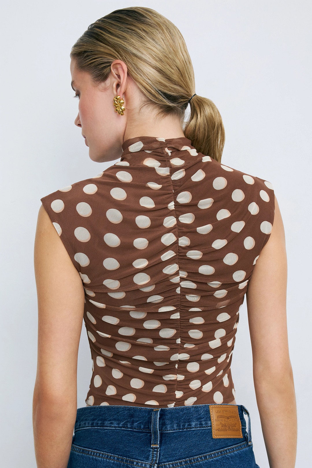 Jolie Turtleneck Ruched Top