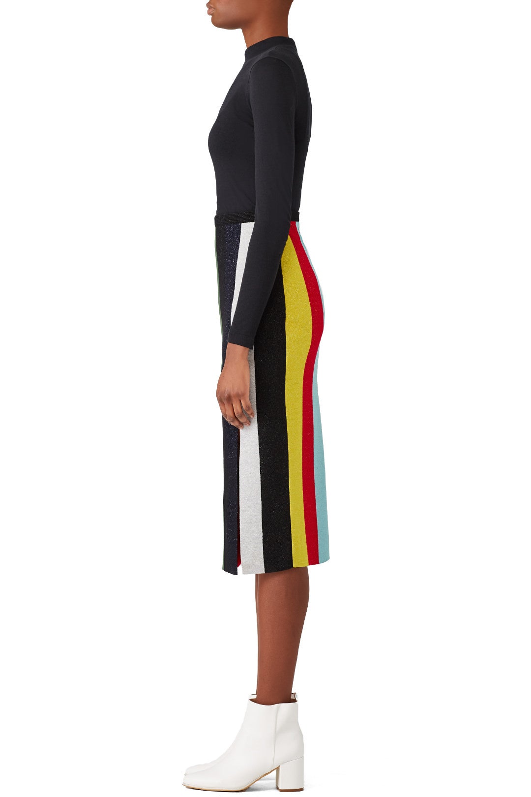 Metallic Stripe Skirt by Diane von Furstenberg 2