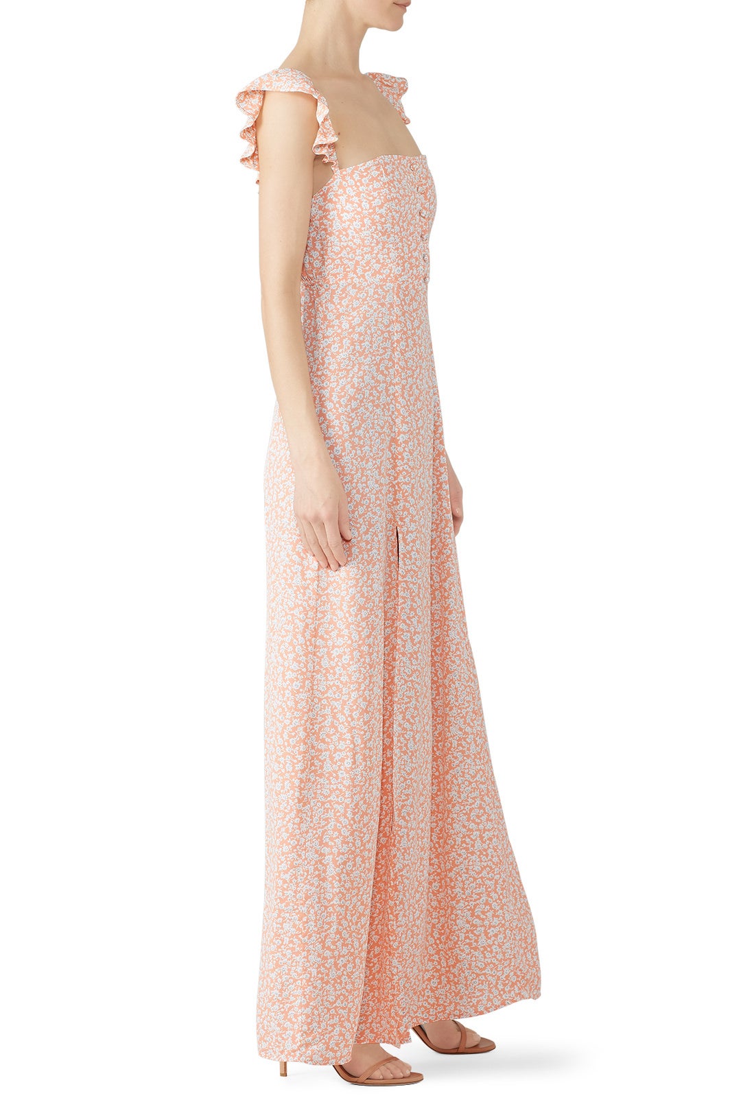 Pink Floral Bardot Maxi by Flynn Skye 2