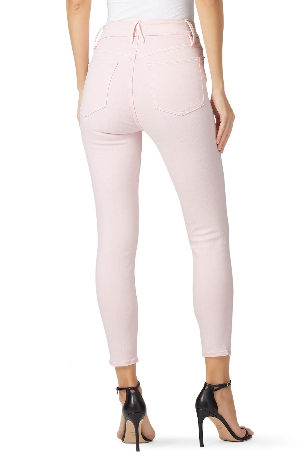 Good Waist Crop Pink Jeans by GOOD AMERICAN 2