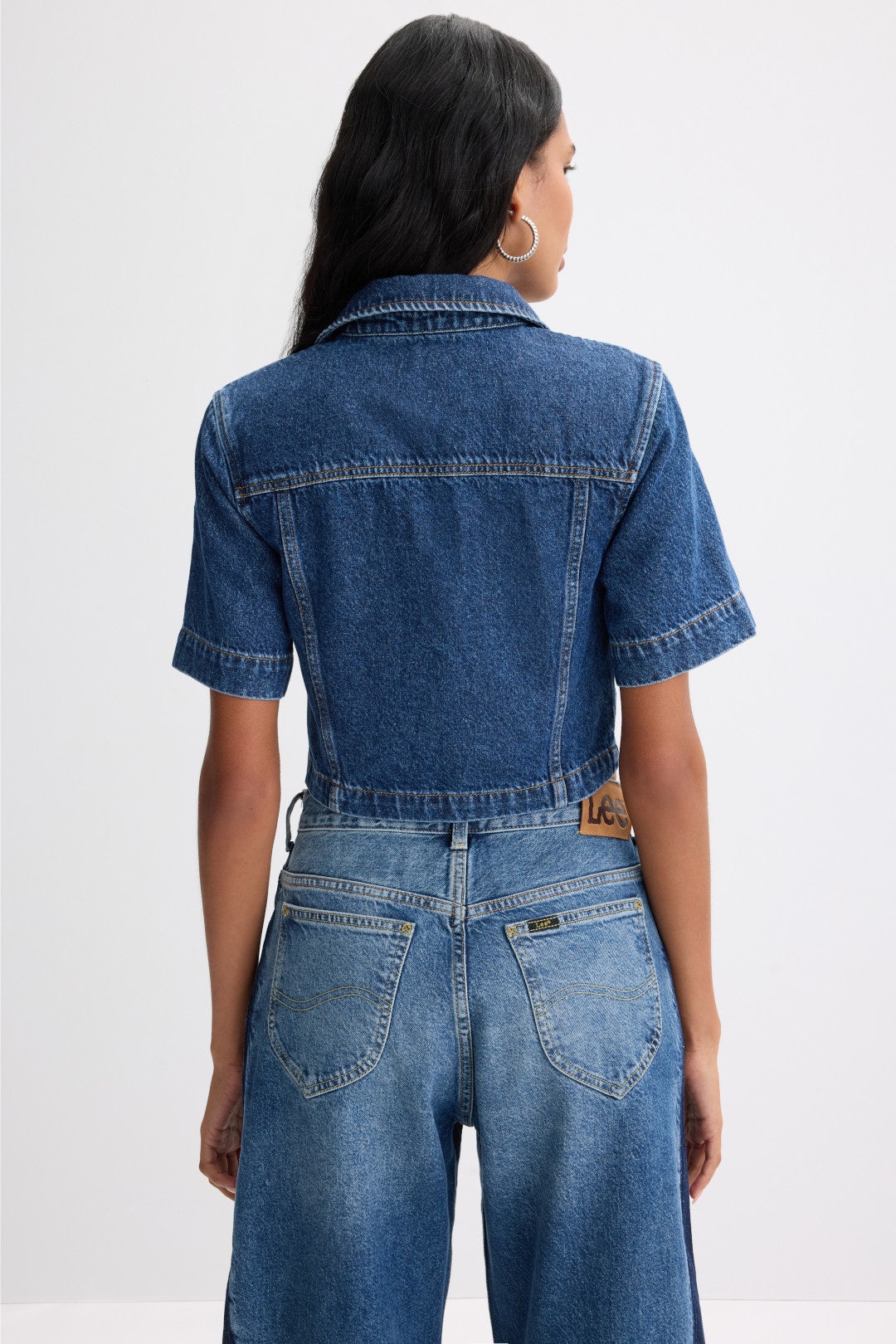Denim Trucker Short Sleeve Top by Joe's Jeans 2