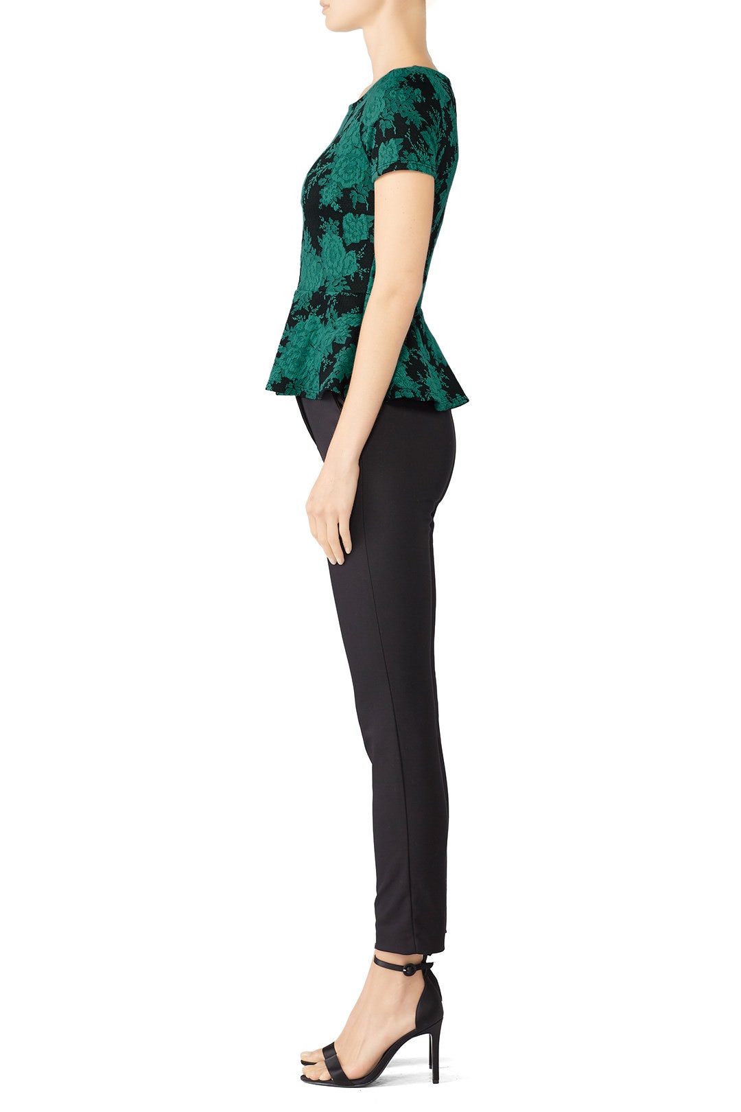 Teal Knit Peplum Top by Slate & Willow 1