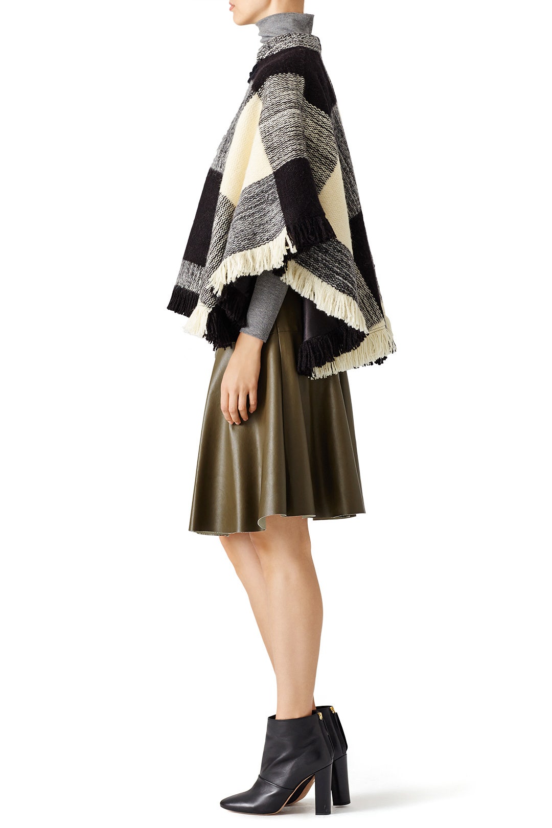 White and Black Dakota Poncho by TULAROSA 1