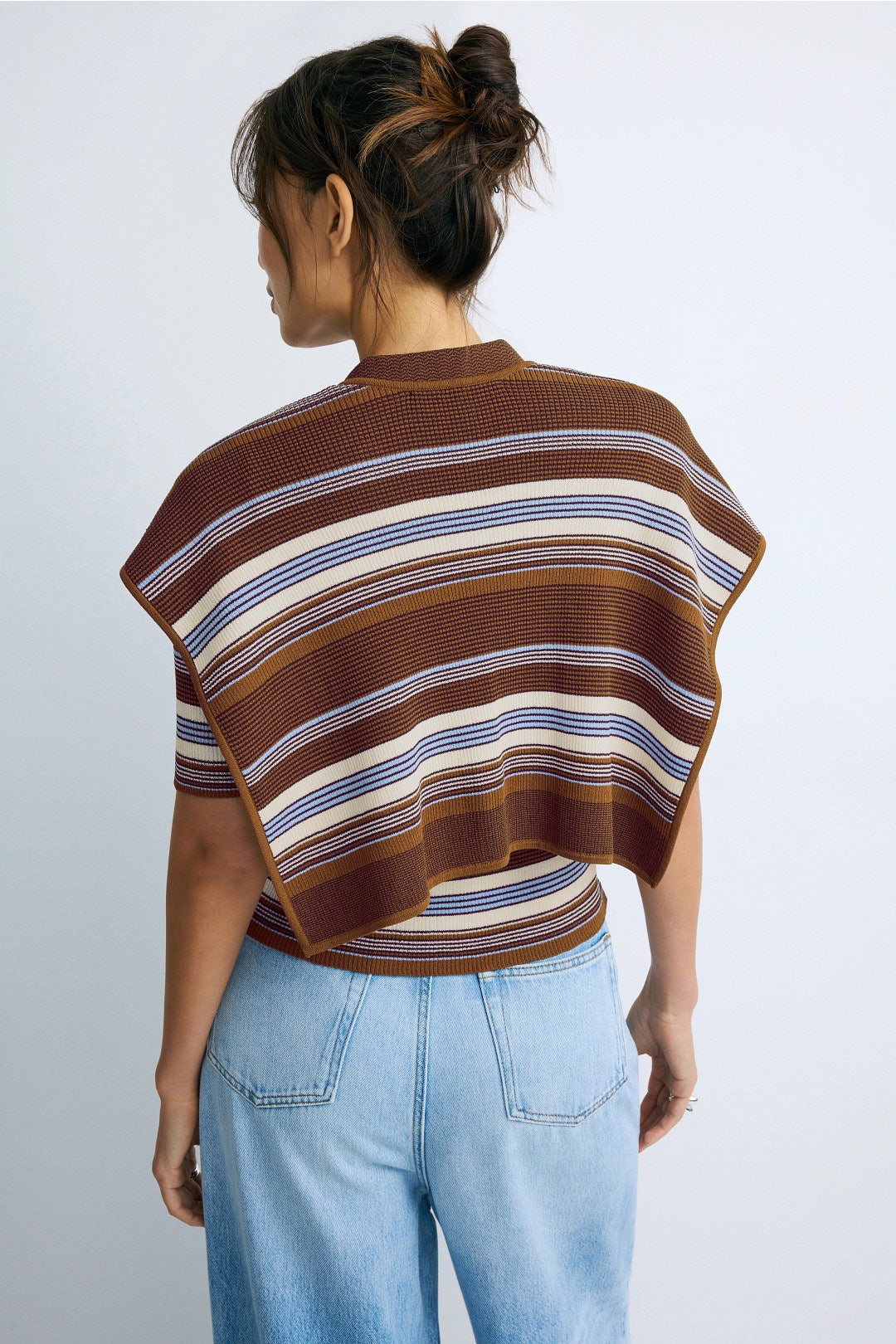 Striped Jacquard Polo Top by Monse 2