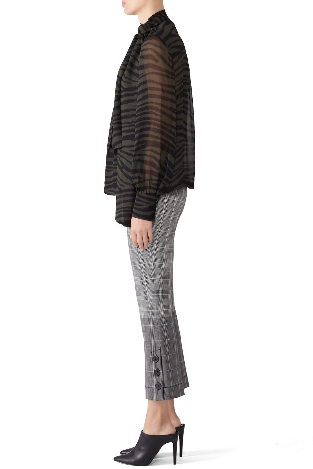 Tie Neck Tiger Print Top by Proenza Schouler 2