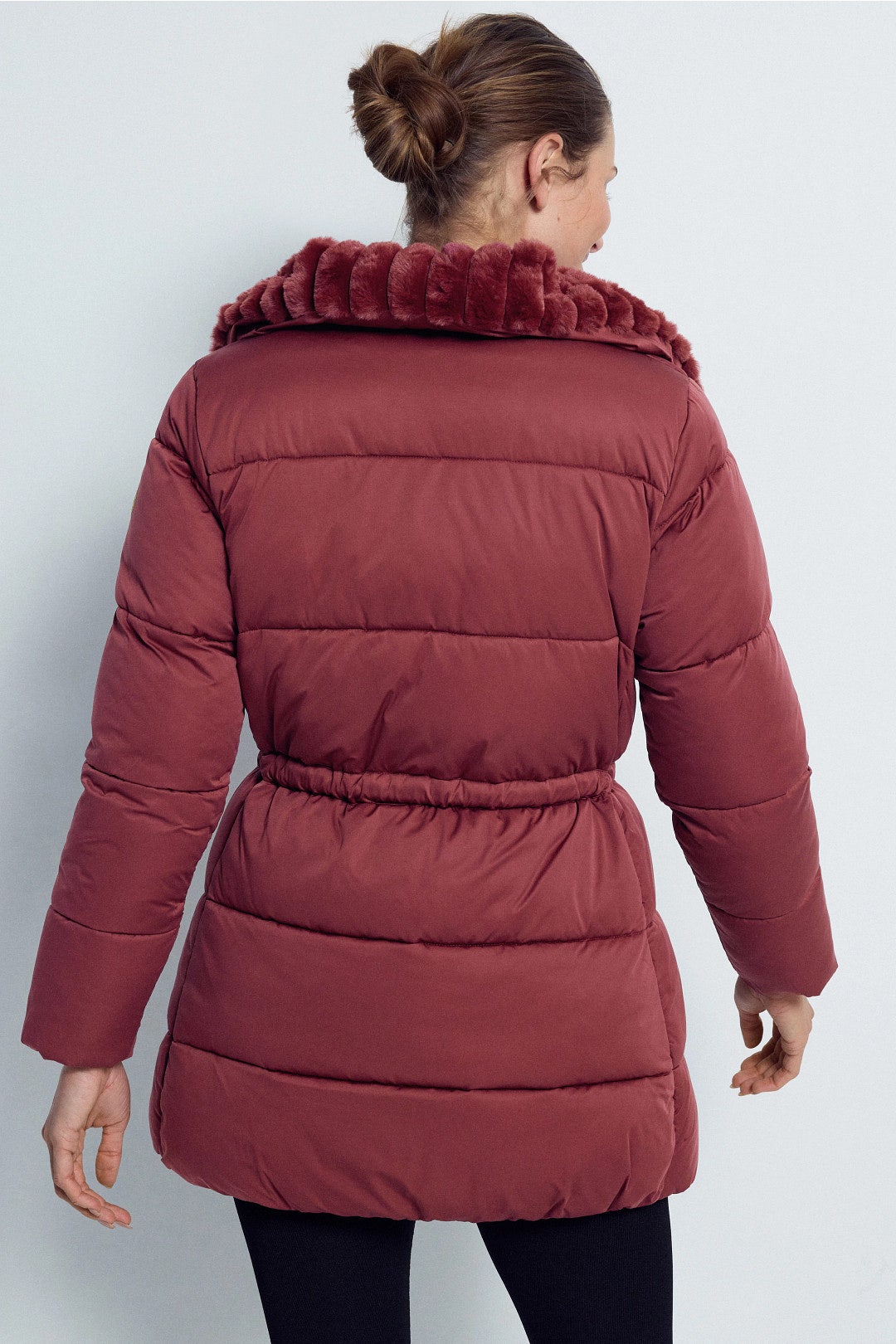 Red Petunia Puffer Coat