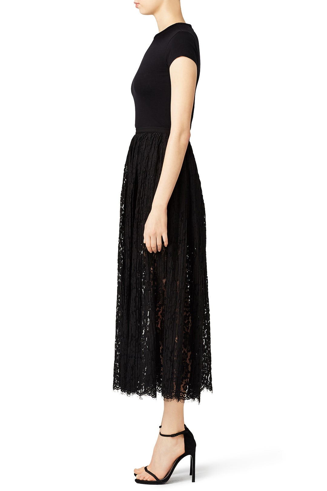 Stand Still Black Lace Skirt by Keepsake 2