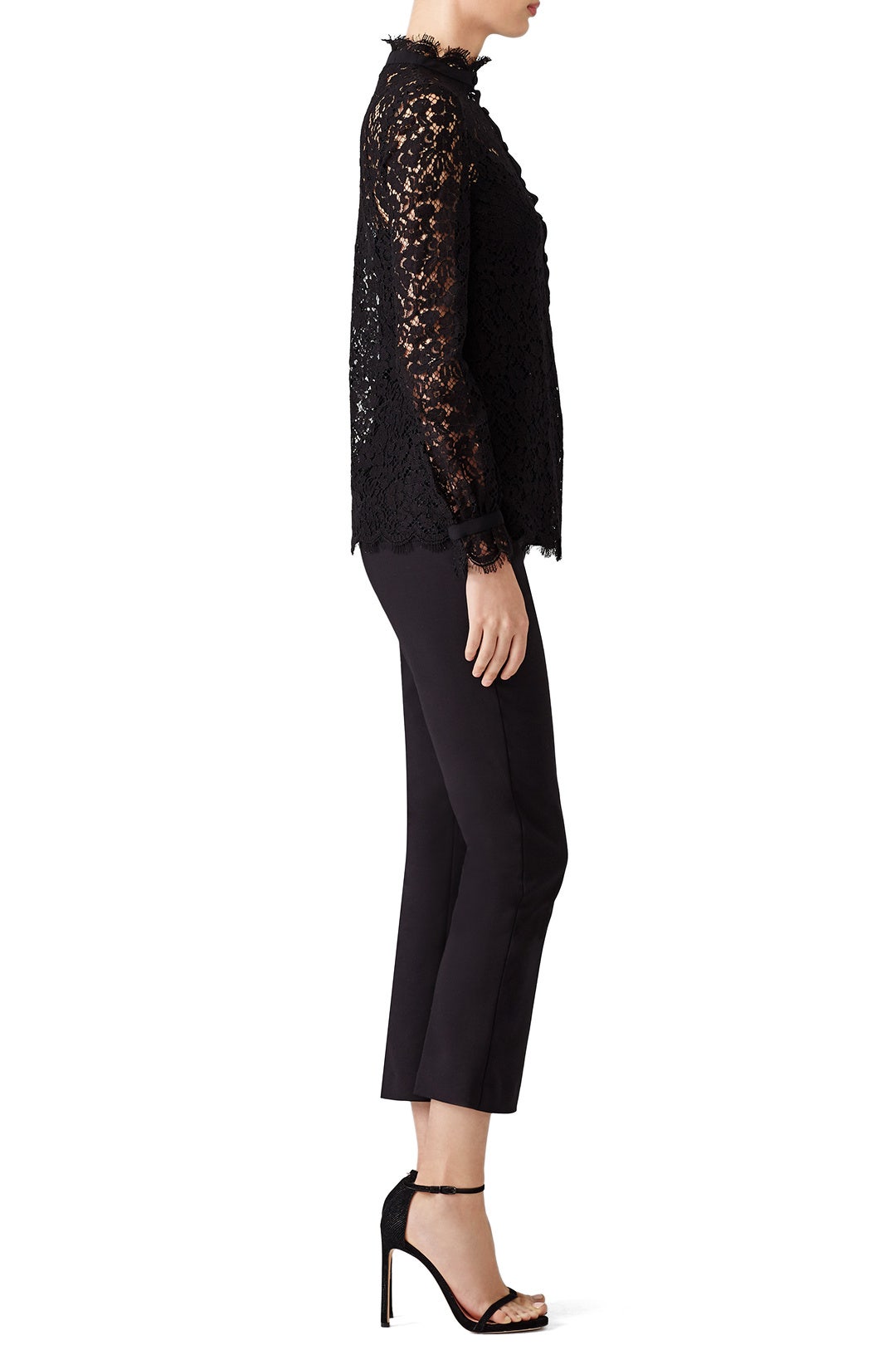 Black Georgia Lace Top by Rachel Zoe 2