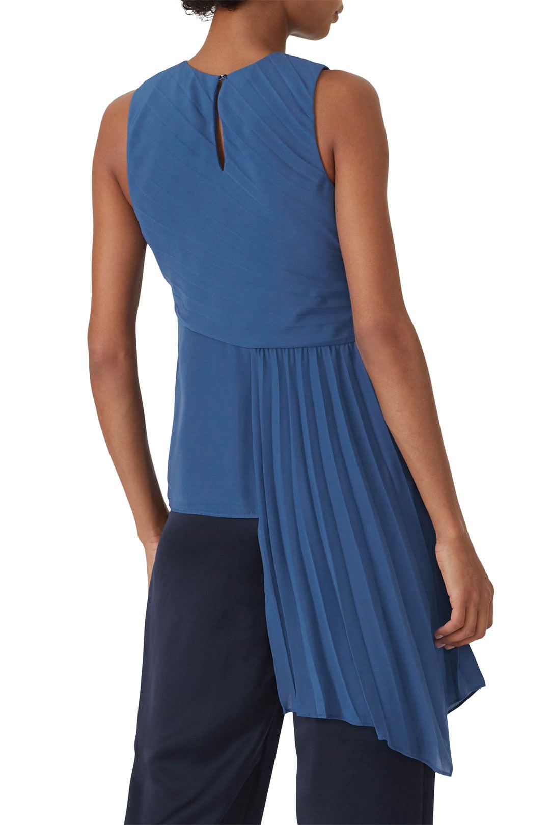 Asymmetric Pleated Top by HALSTON 2