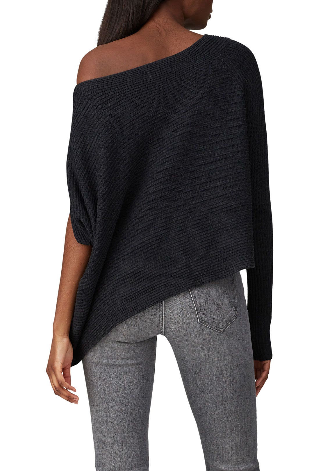 Charcoal One Shoulder Sweater by KF/KaufmanFranco x RTR 1
