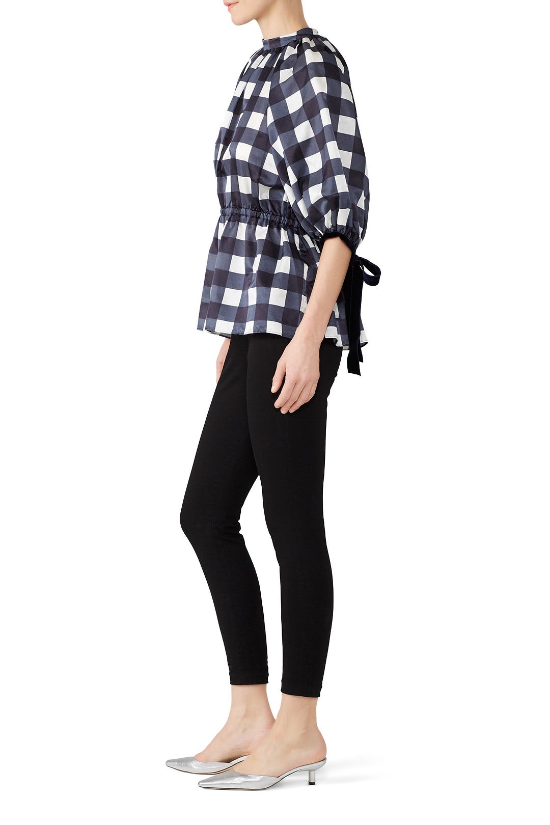 Raglan Gingham Top by Mother of Pearl 1