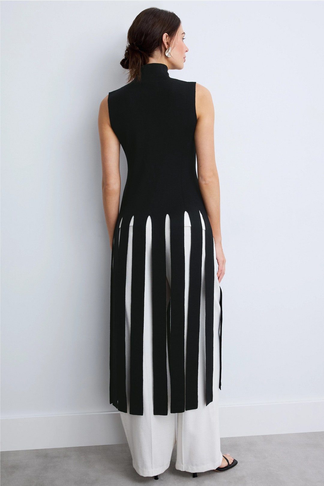 Mock Neck Fringe Sweater by Rosetta Getty x RTR 2