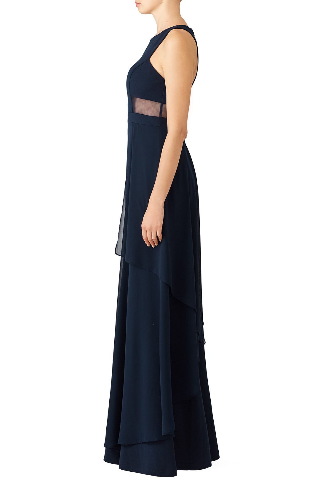 Navy Flutter Gown by LM Collection 1