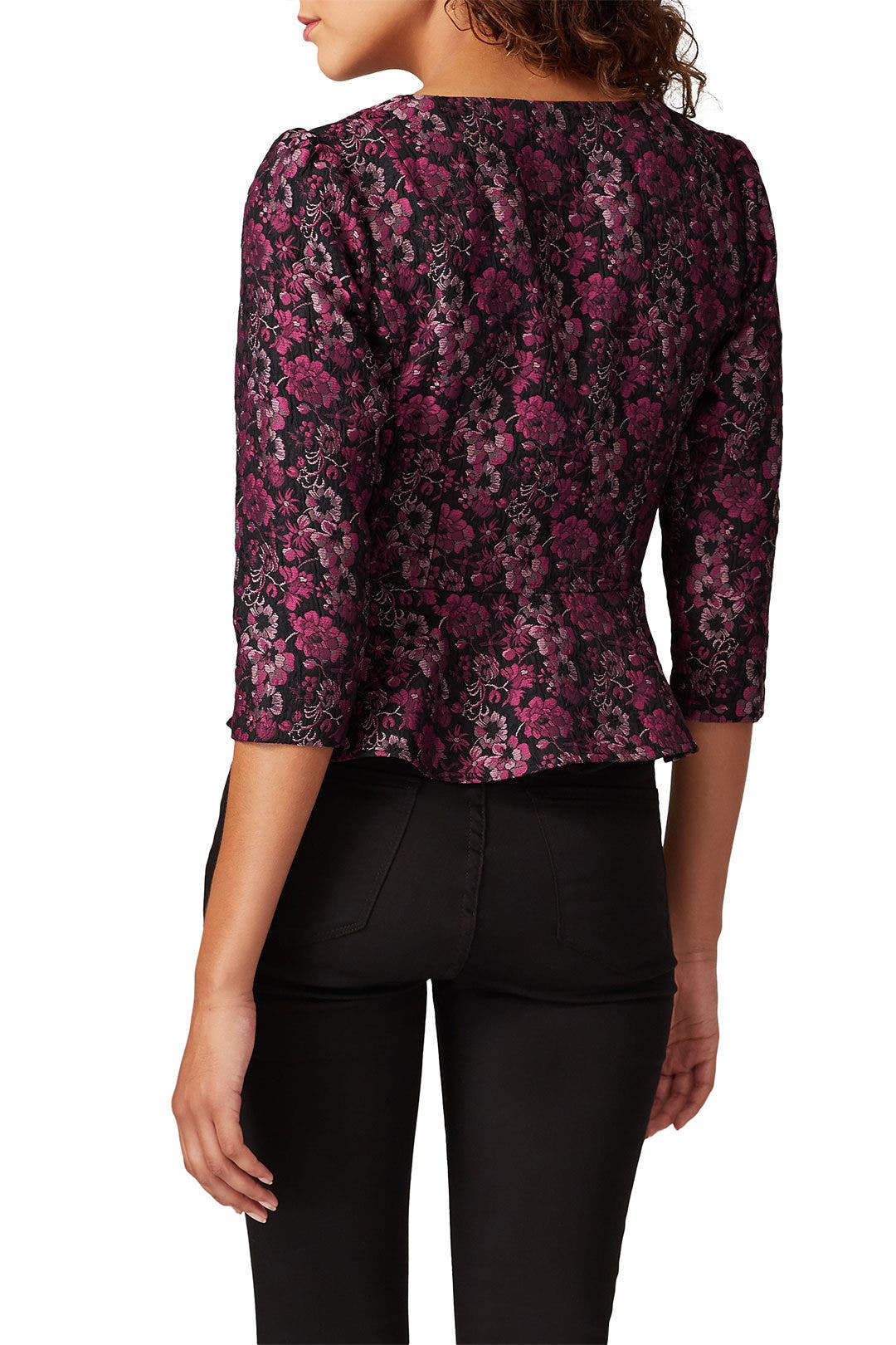 Floral Brocade Button Blouse by Nanette Lepore 1