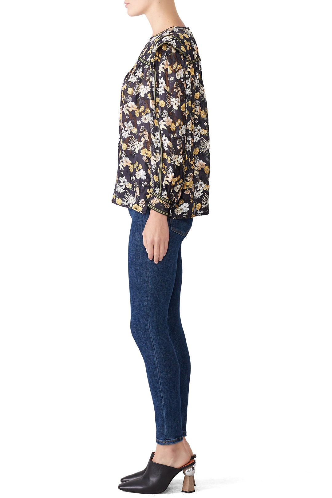 Floral Sleeve Detail Blouse by Derek Lam 10 Crosby 1