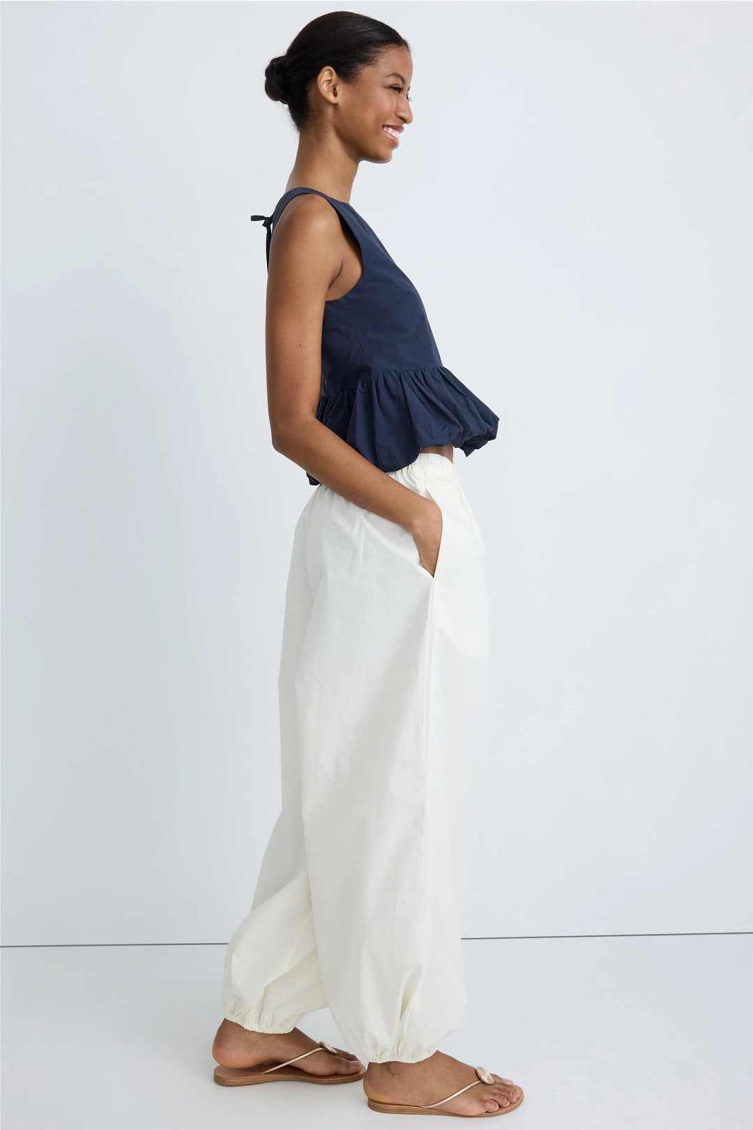 Boatneck Backless Bubble Top by Onia 1