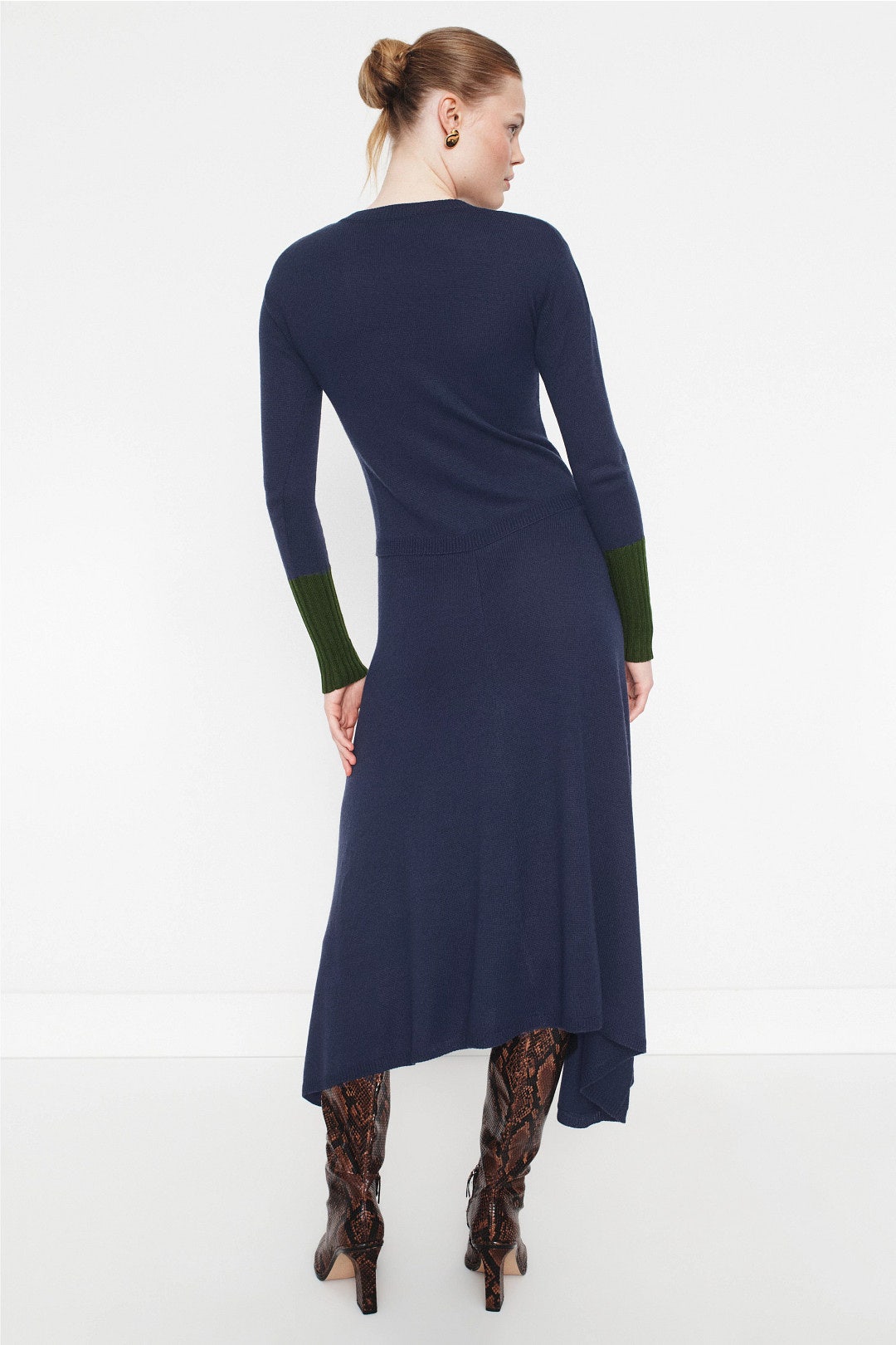 Colorblock Cuff Knit Midi Dress by PLAN C x RTR 2