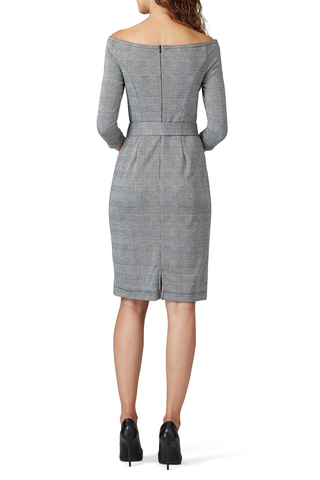 Plaid Off The Shoulder Dress by Slate & Willow 2