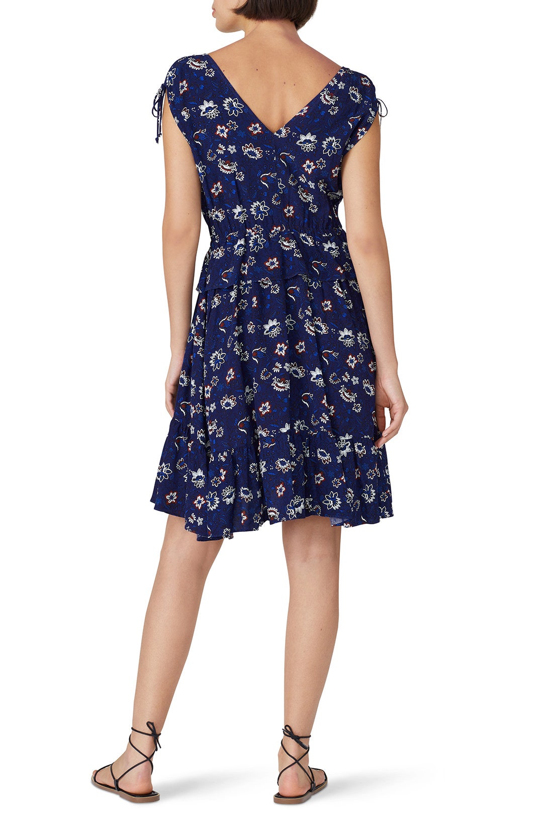 Navy Lotus Printed Dress by Thakoon x RTR 1