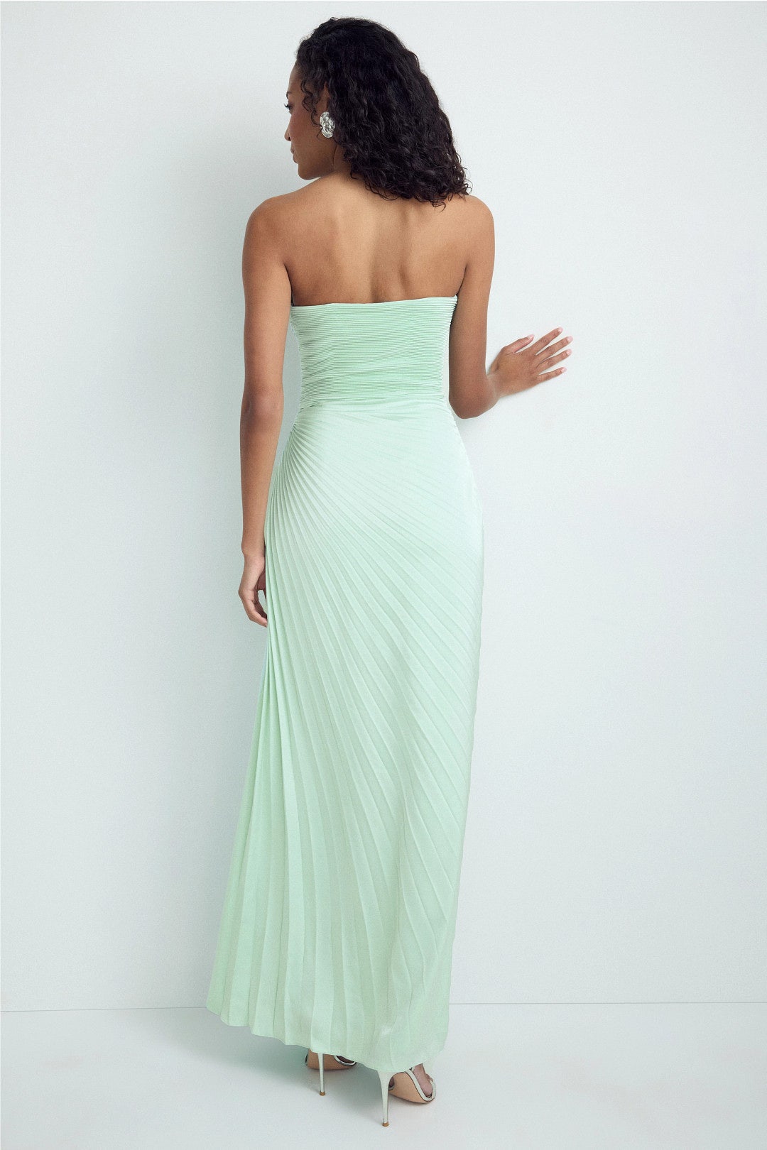 Kinley Pleated Strapless Gown by Dress The Population 2