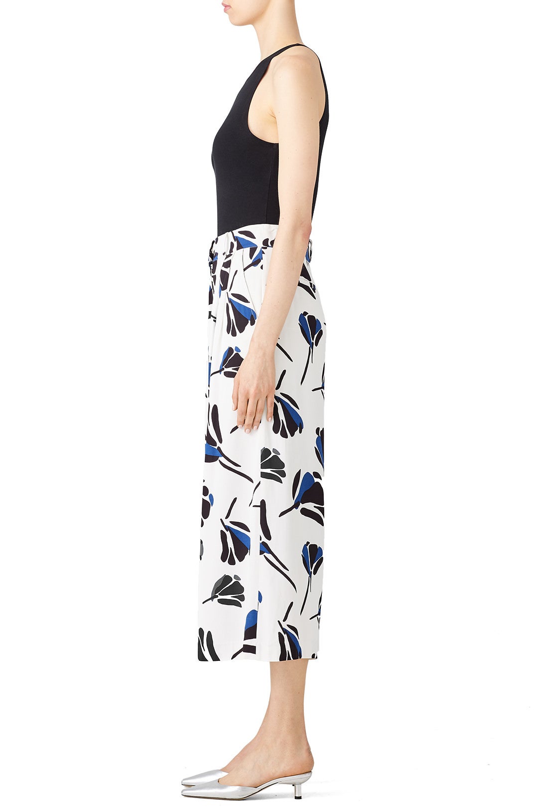 Blue Floral Printed Pants by Jason Wu 2