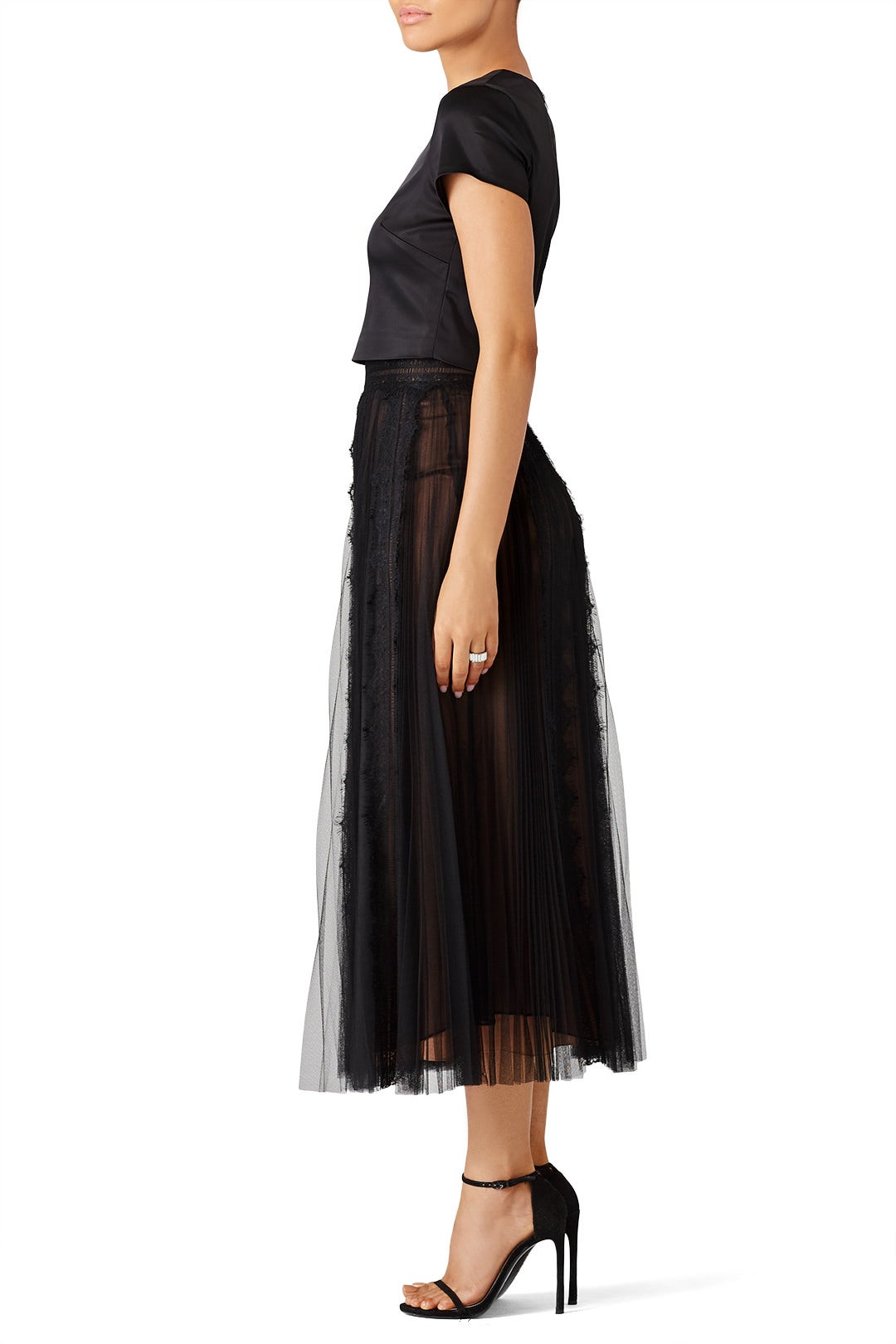 Pleated Tulle Skirt by Marchesa Notte 2