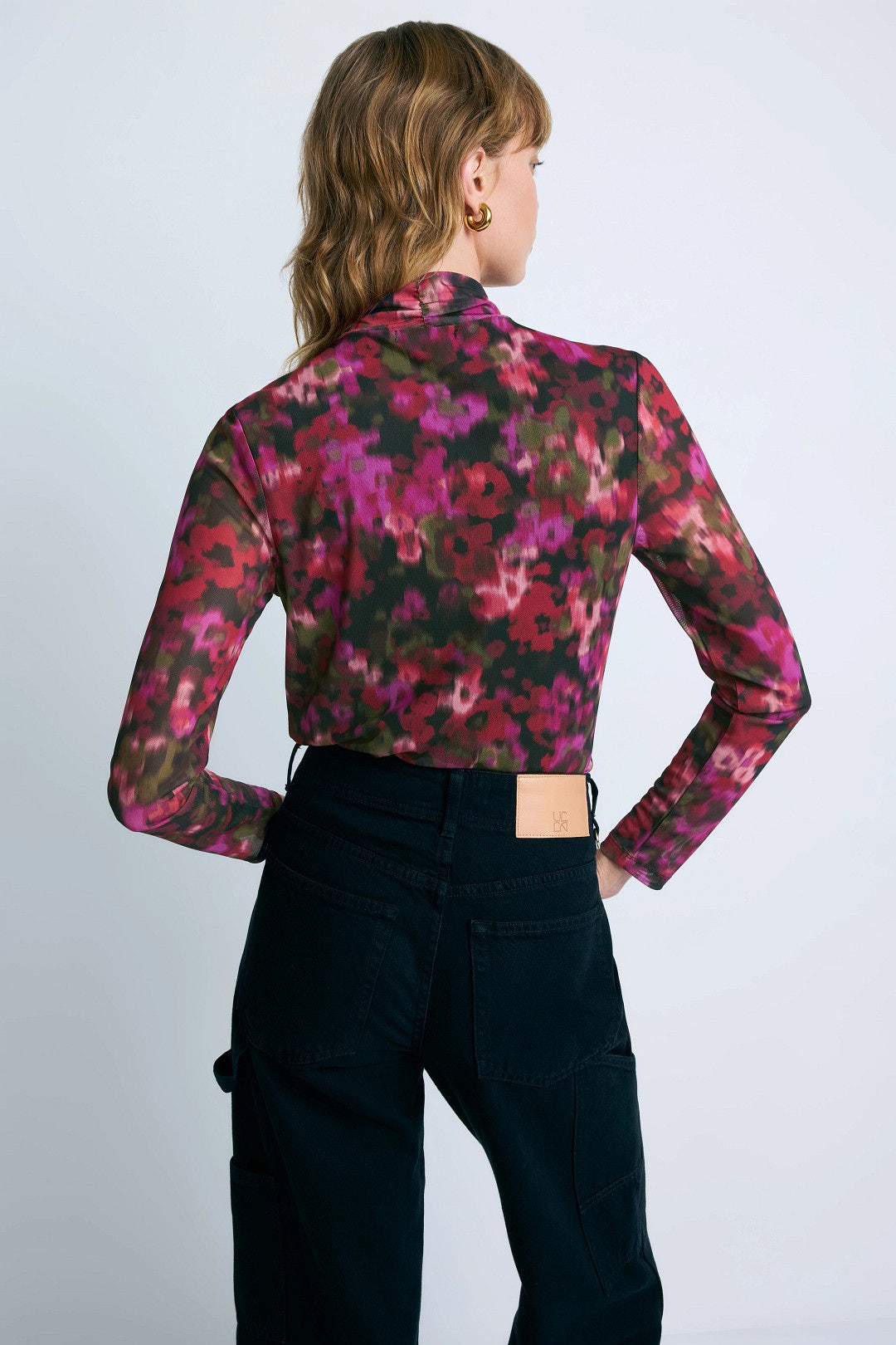 Floral Mesh Mock Neck Top by Sanctuary 2