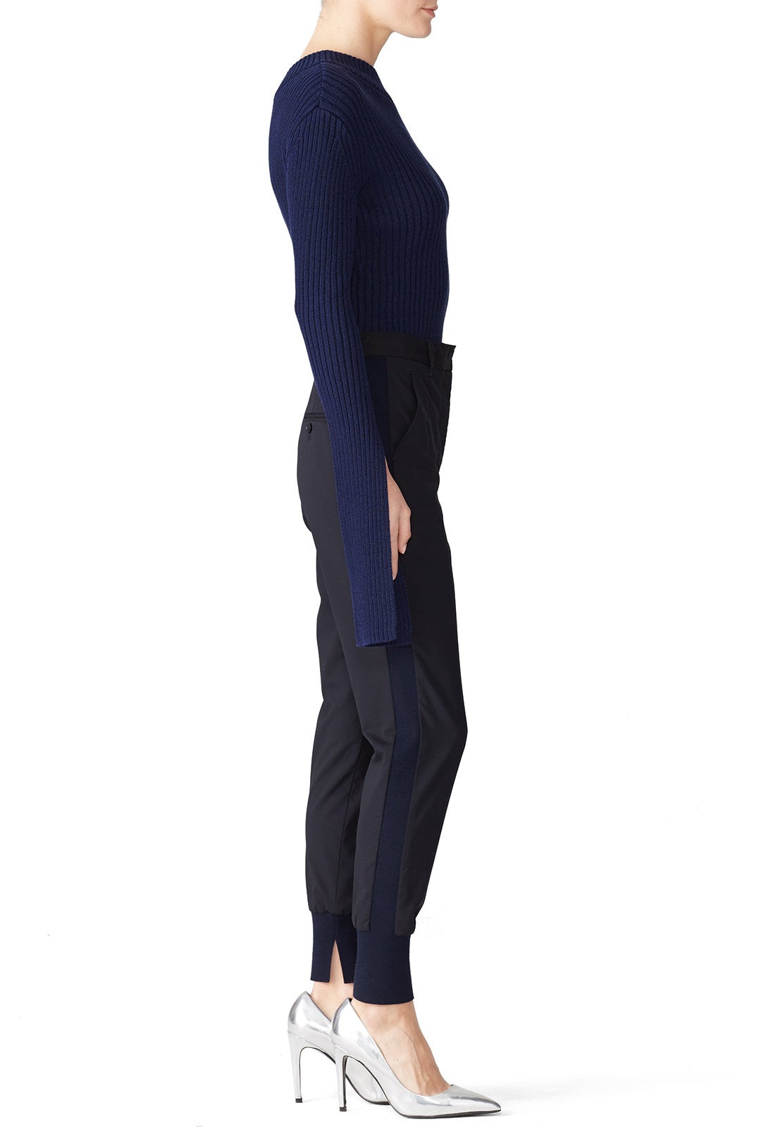 Navy Varese Knit Top by Solace London 2