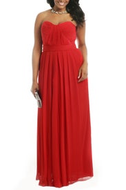 Lipstick Red Gown by Badgley Mischka