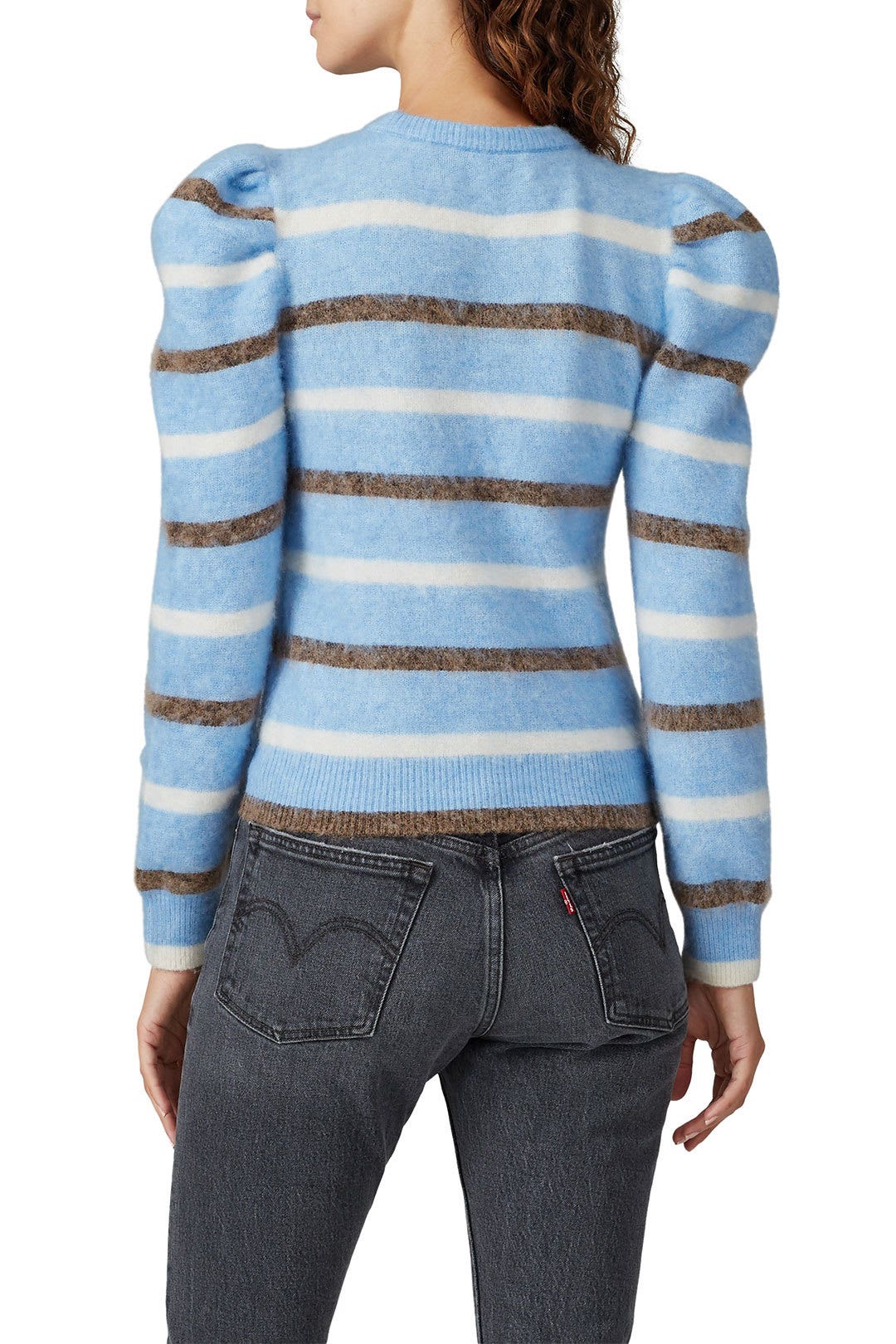 Puff Sleeve Striped Sweater by Derek Lam 10 Crosby 1