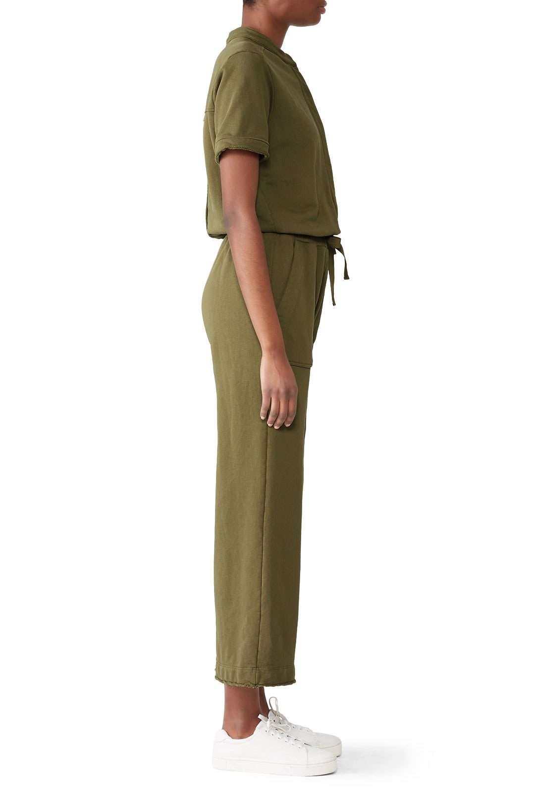 Green Terry Utility Jumpsuit by KINLY 2