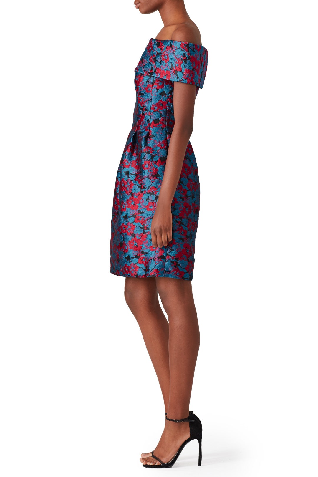 Blue Floral Jacquard Dress by Slate & Willow 2