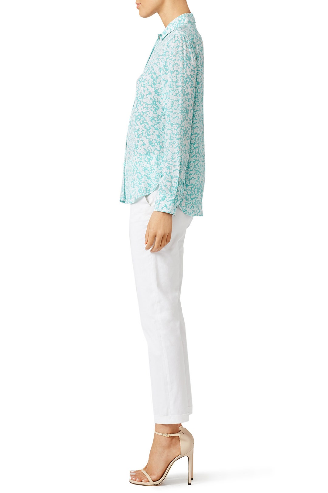 Mayan Green Leema Silk Shirt by Equipment 2