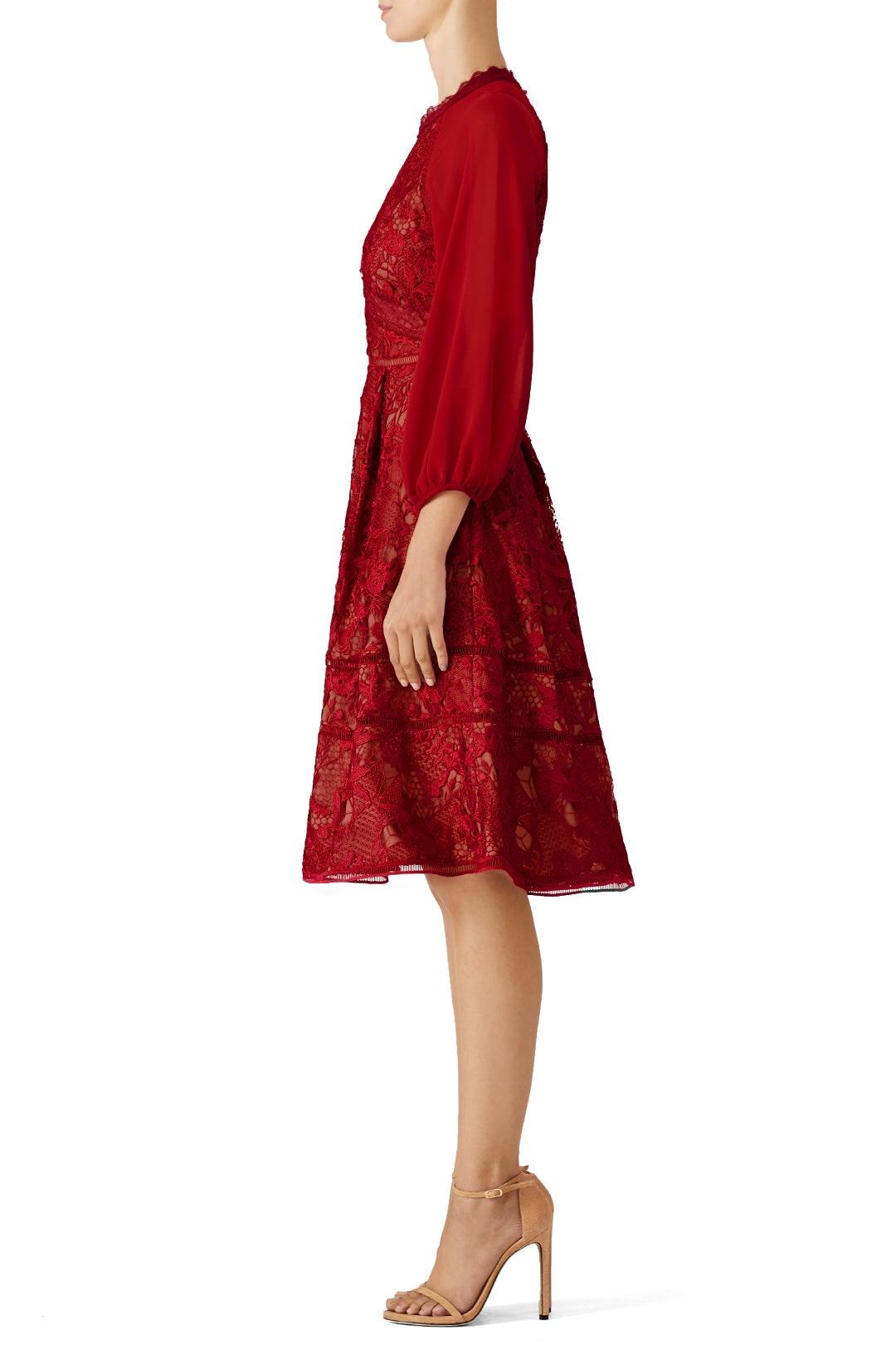 Wine Cuipare Dress by Marchesa Notte 2