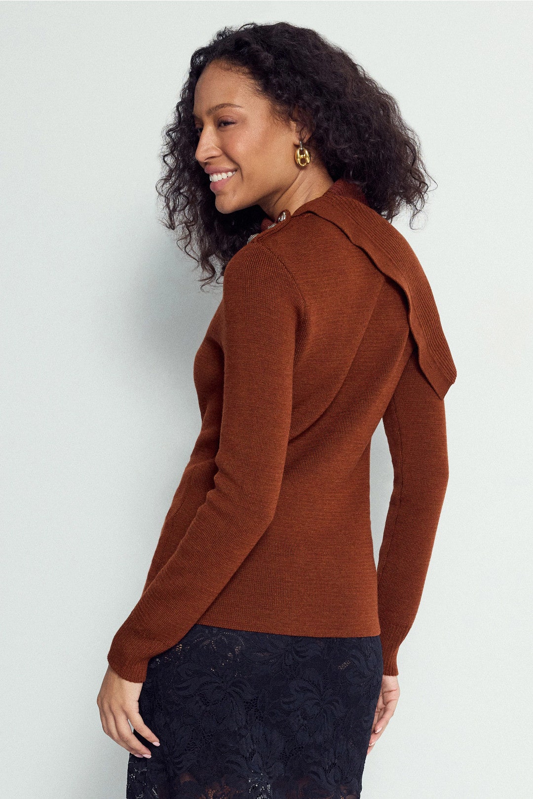 Rust Sweater in Merino Wool by Rabanne 2