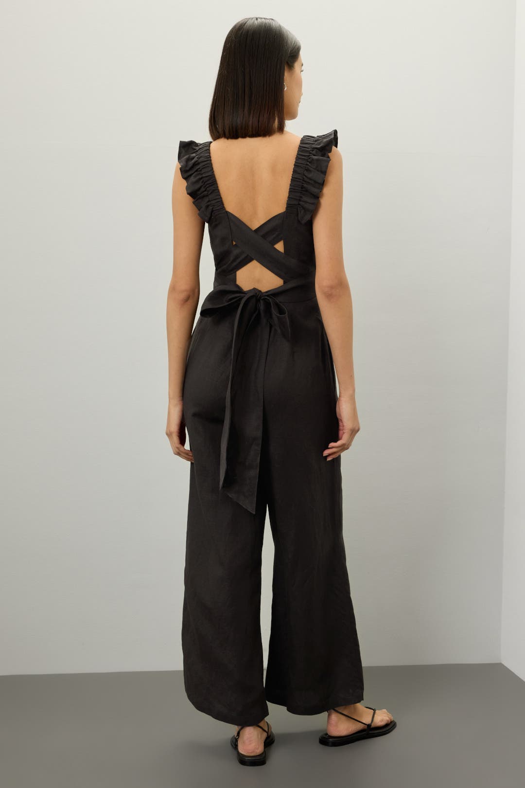 Black Linen Jumpsuit by Peter Som x RTR | Rent the Runway