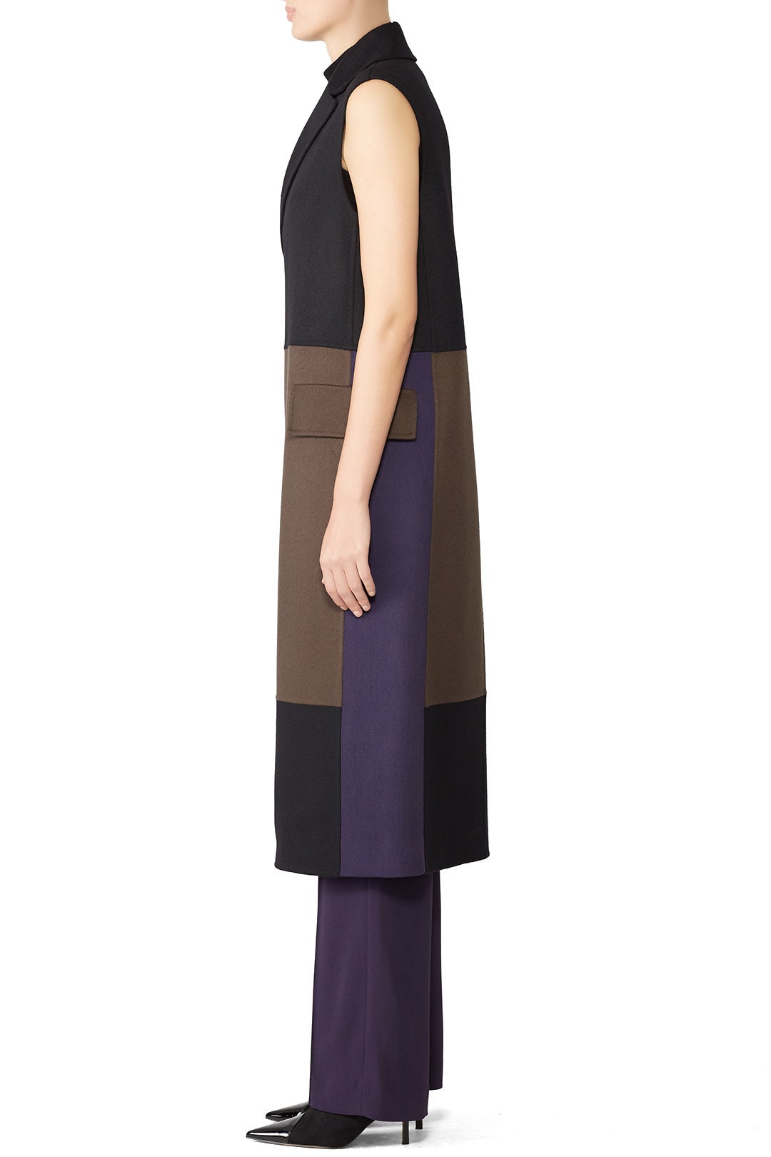 Patchwork Long Vest by Victor Alfaro 1