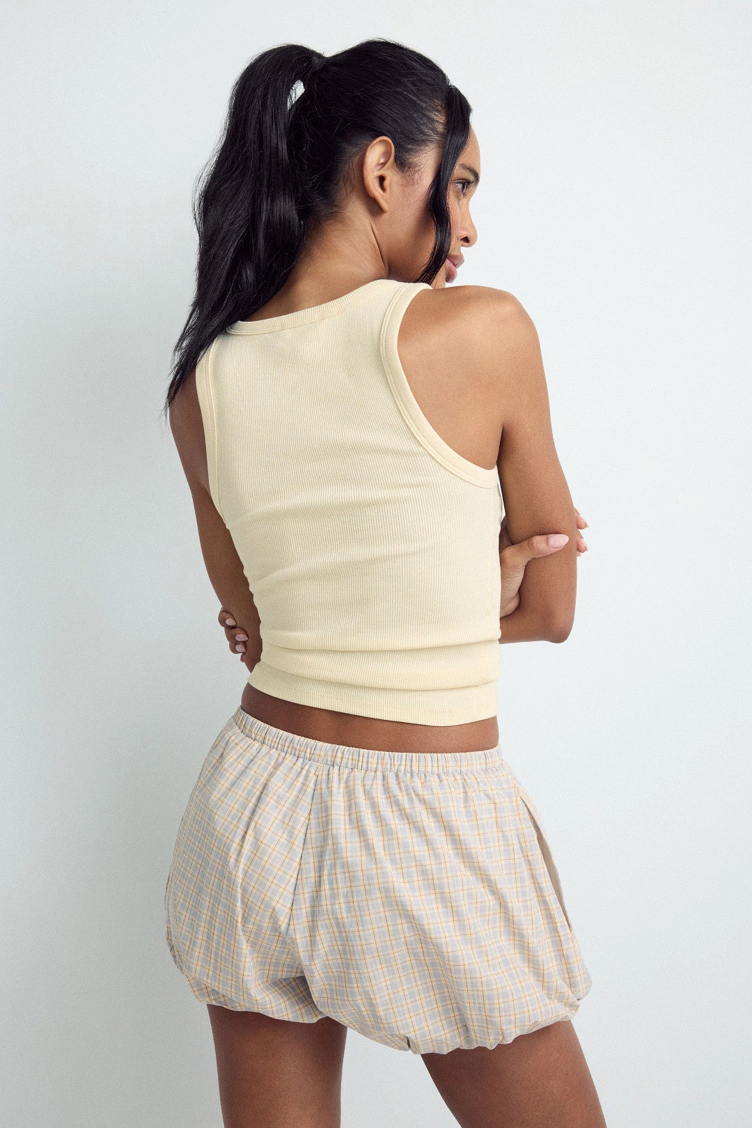 Isley Bubble Hem Shorts by BLANCA STUDIO 2