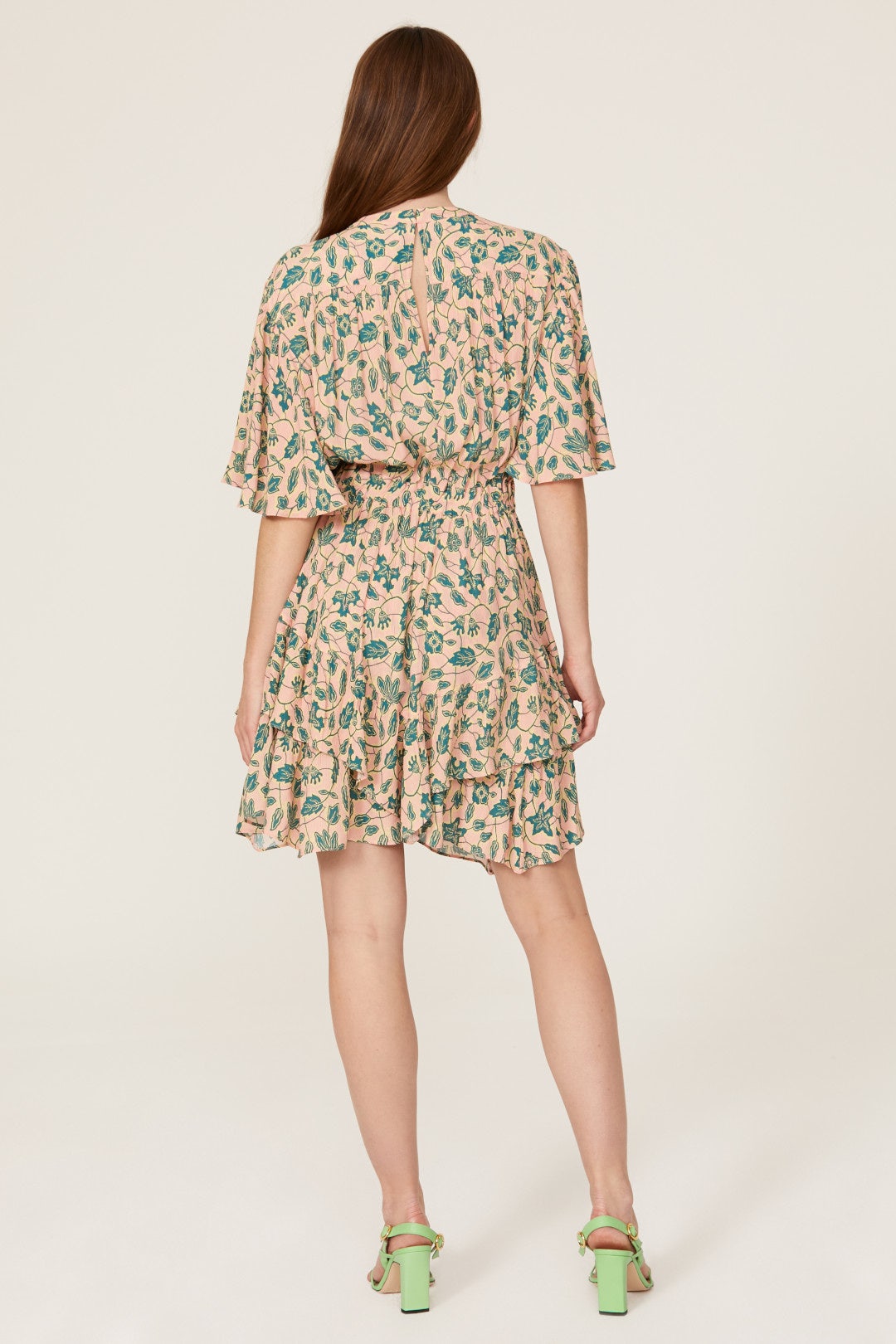 Floral Flutter Sleeve Dress by Derek Lam 10 Crosby x RTR 2