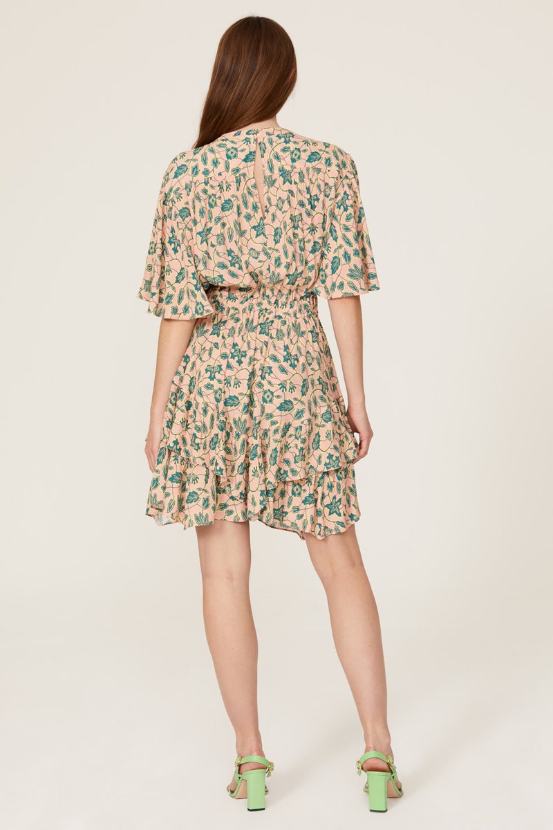 Floral Flutter Sleeve Dress by Derek Lam 10 Crosby x RTR - Photo 2
