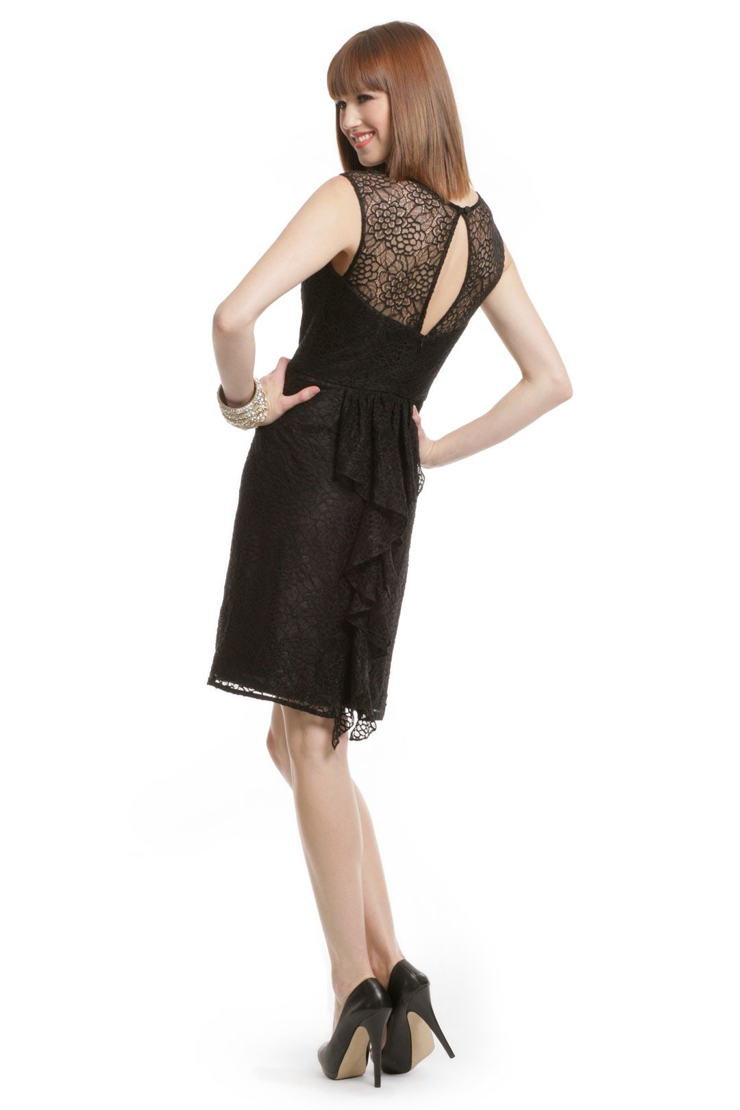 Lace Illusion Flutter Dress by Milly 1
